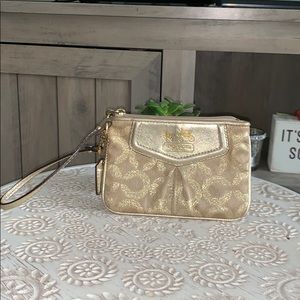 Coach Gold Wristlet